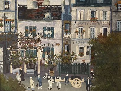 ÉCOLE MODERNE - [XX-XXI]
Parisian scene
Oil...