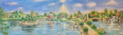MODERN SCHOOL 
Landscape 
Oil on canvas signed...