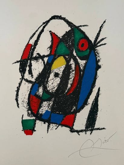 MIRO Joan (1893-1983)
Lithographie en couleurs,...