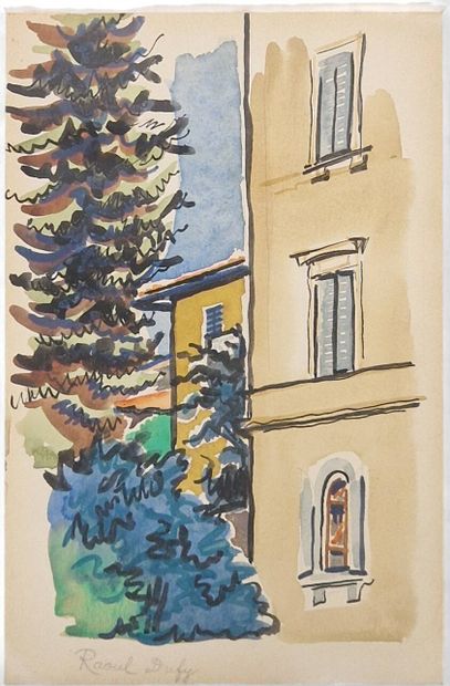 ECOLE MODERNE
Façade et arbres
Encre et aquarelle...