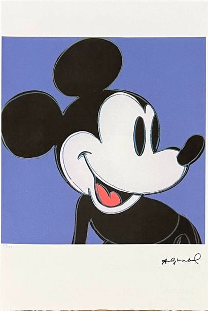 WARHOL Andy, d'après 
Mickey Mouse 
Impression...
