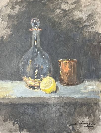 SALVAGGIO José (né en 1953)
Carafe et citron...