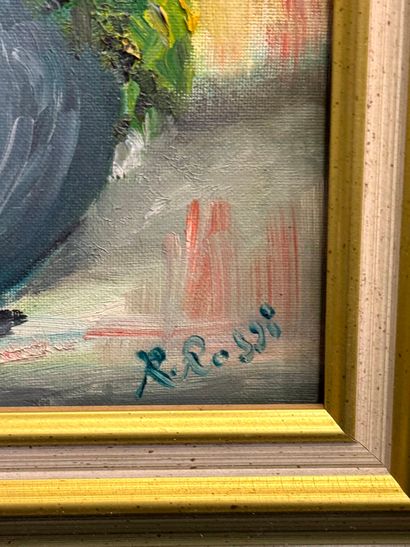 ROSSI R (XX) 
Les fleurs 
Huile sur carton...