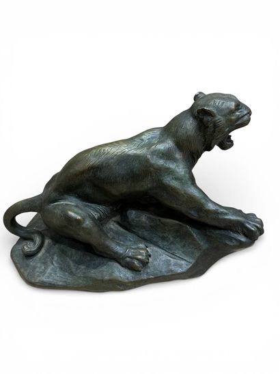 FAGOTTO A (XIX-XX)
Panthère rugissant 
Bronze...