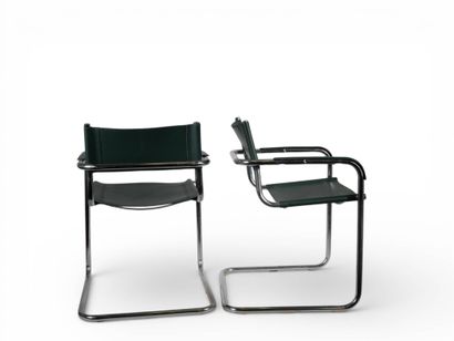 TRAVAIL MODERNE (XX)
Paire de fauteuils,...