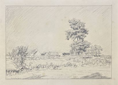 DAUCHEZ André (1870-1948)
Paysage aux maisons,...