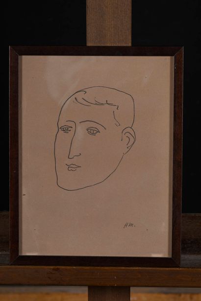 MATISSE Henri, d'après
Portrait présumé d'Apollinaire,
lithographie...