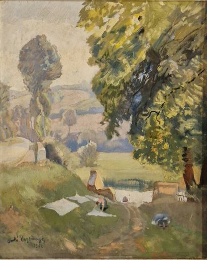 LAGRANGE André 1889-1958
Les Lavandières,...