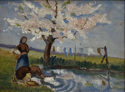AUBRUN Roger (1899-1950)
The washerwomen,
union...