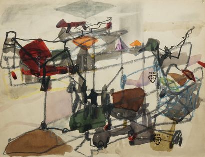 DE KERMADEC Eugène, 1899-1976
Sans titre
aquarelle...