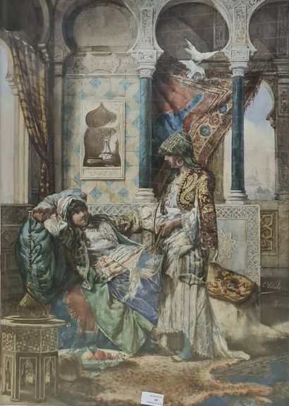 VITALI E., 19th-20th century
Two women in...