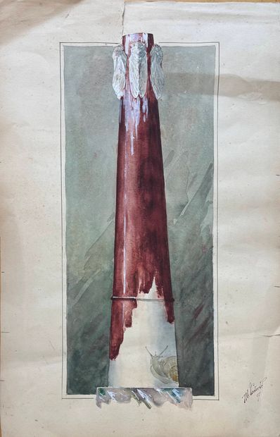 LEDERLÉ Maurice (1887-1988) 
Vase aux cigales...