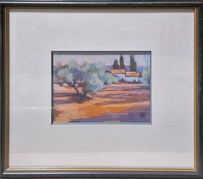 MARIN (XX-XXI) 
Paysage de Provence, 
Pastel,...
