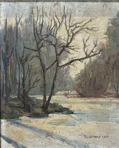 LEEMANS TH. (XX) 
Paysage de neige, 1.56...
