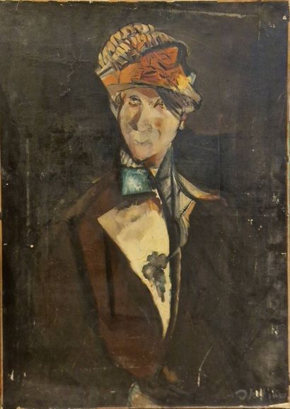 ECOLE MODERNE [ O. LE HINER]
Woman with hat
Oil...