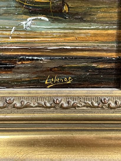 LEHENEC, XXe siècle, 
Le départ des pêcheurs,...