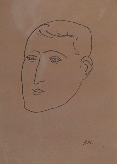 MATISSE Henri, d'après
Portrait présumé d'Apollinaire,
lithographie...