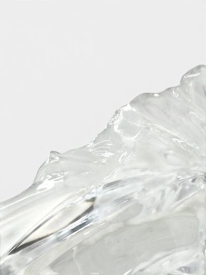 DAUM France - Tête de cheval en cristal incolore,...