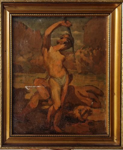 MODERN SCHOOL,
David and Goliath,
oil on...