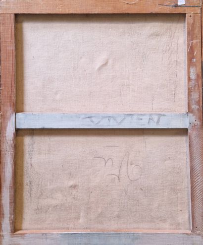VIVIEN (XX)
Sans titre bleu, 
Huile sur toile...