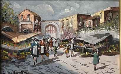 RONDINELLA A. (XX)
Le marché,
huile sur toile,...