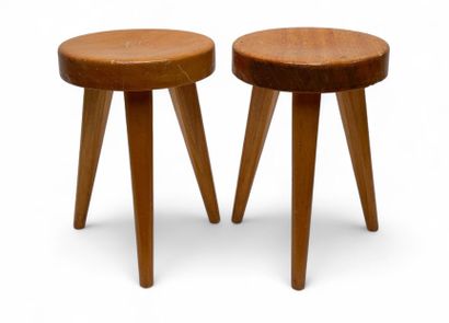 René MARTIN (XXe)
Suite de deux tabourets,...