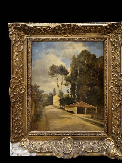 FRENCH SCHOOL late 19th - early 20th century,
Tree-lined...