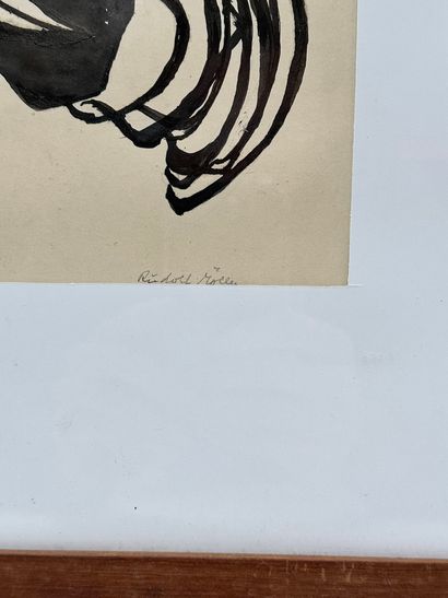 MOLLER Rudolf (1881-1967)
Combat de coqs
Encre...