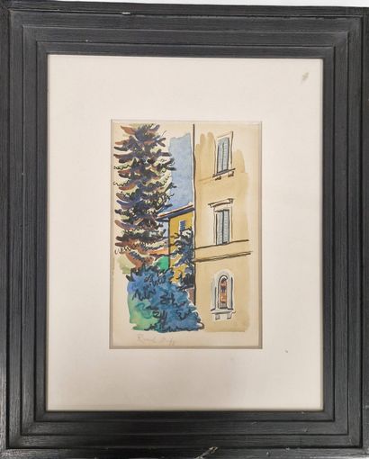 ECOLE MODERNE
Façade et arbres
Encre et aquarelle...