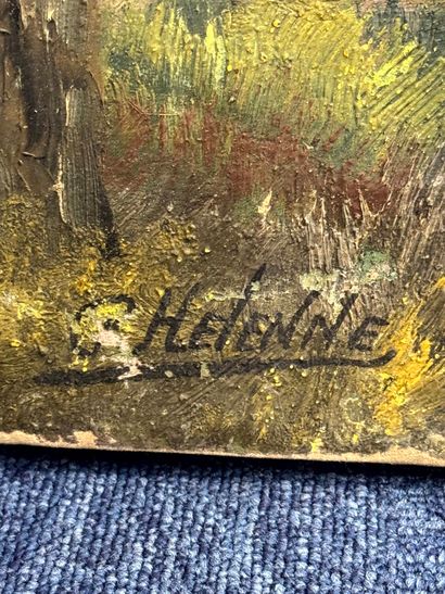 HELENNE G (XX-XXI°) 
Landscape with towers...