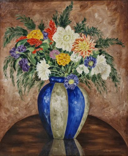 20th century RUSSIAN SCHOOL 
Flowering Bouquet
Oil...