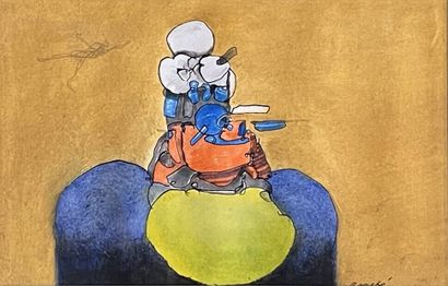 BRACHE Carlos (né en 1944)
Sans titre, 
Encre...