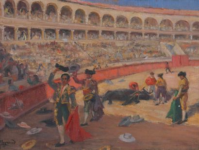 LEGRAND Paul, 1863-1951,
Toréros saluant...