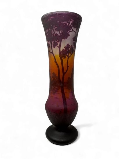 TRAVAIL FRANCAIS XX
Vase balustre sur piédouche...