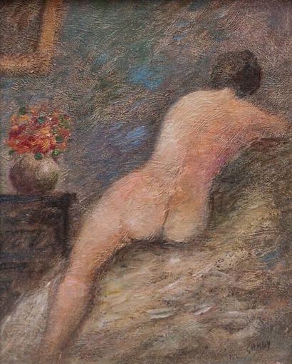 GARDY Claude (born 1949)
Nude back 
Oil on...