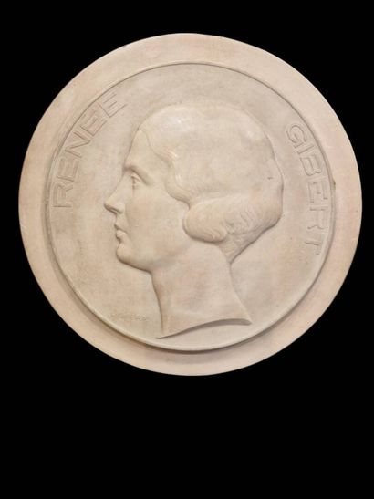 GIBERT Lucien (1904-1988)
Renée Gibert, profil,
Bas...