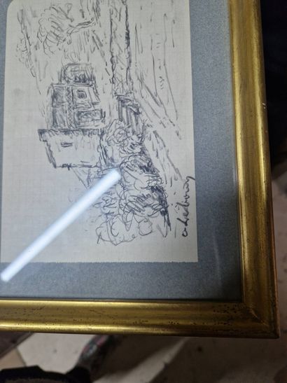 ECOLE MODERNE 
Maison dans le Midi,
crayon...