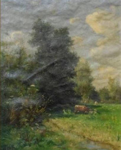 KUNKLER Hedwig (1862-1946)
Vaches dans un...