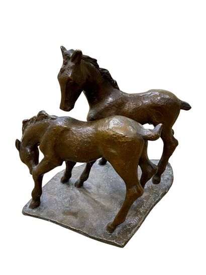 AKKERMANN Sabine (1907-1985)
Deux poulains,...