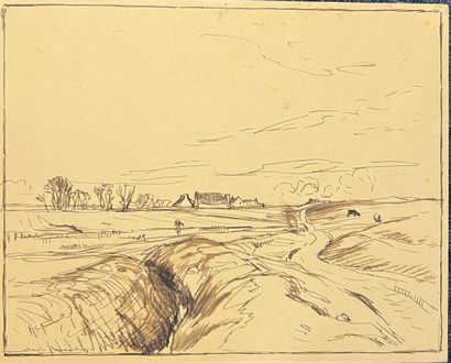 DAUCHEZ André (1870-1948)
Paysage 
Encre...