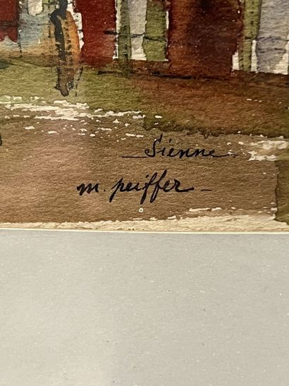 PEIFFER M., XXe siècle,
Sienne,
aquarelle...