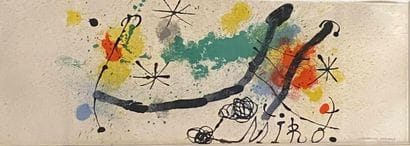 MIRO Joan, d'après 
Sans titre, circa 1964
Lithographie...