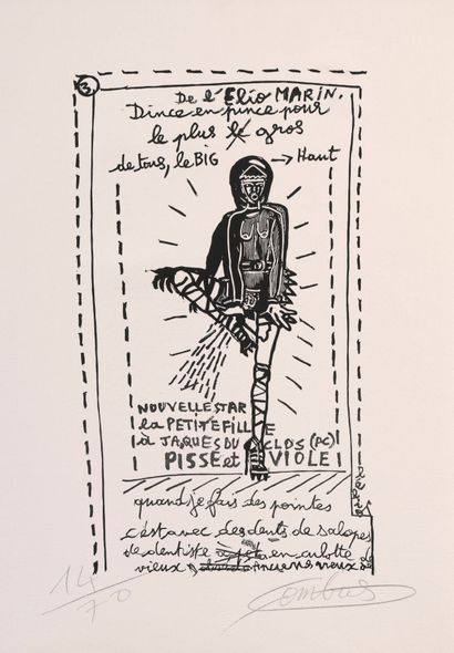 COMBAS Robert, né en 1957, 
Sans titre, 2017,...