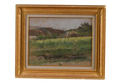 LHERMITTE Léon Augustin, 1844-1925,
Chaumières...
