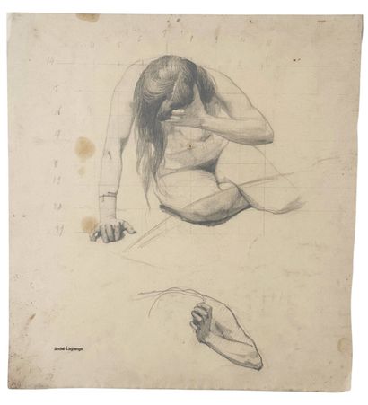 LAGRANGE André (1889-1958)
Nu féminin, étude...
