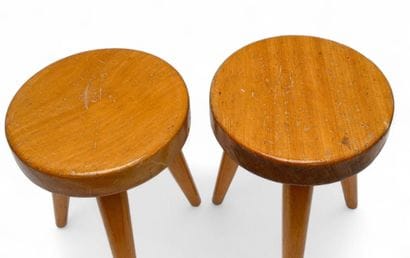 René MARTIN (XXe)
Suite de deux tabourets,...