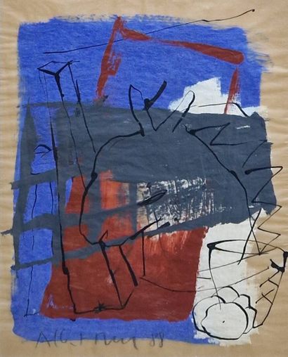 MERZ Albert, né en 1942,
Sans titre, 1988,
gouache...