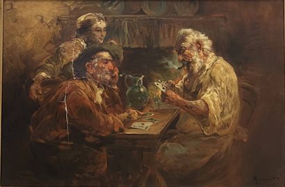 HERREMANS Lievin (1858-1931)
Tavern scene
Oil...