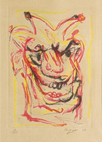 PIGNON Édouard (1905-1993)
Visage, 1964 (pour...
