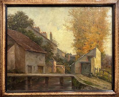 PUJOL Paul (1848-1902)
La brouette dans le...